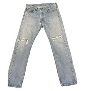 Vintage 2005 Levi’s 501 Distressed Light Wash Jeans W33 L30 - Read